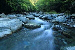 water on some rocks