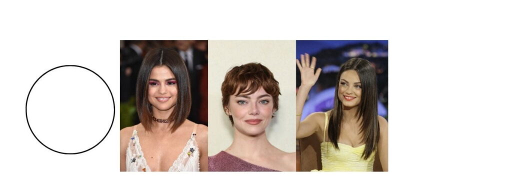 round face shaped woman short long and bob hair